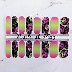 5 for $15 Nail Wraps- Neon Scull